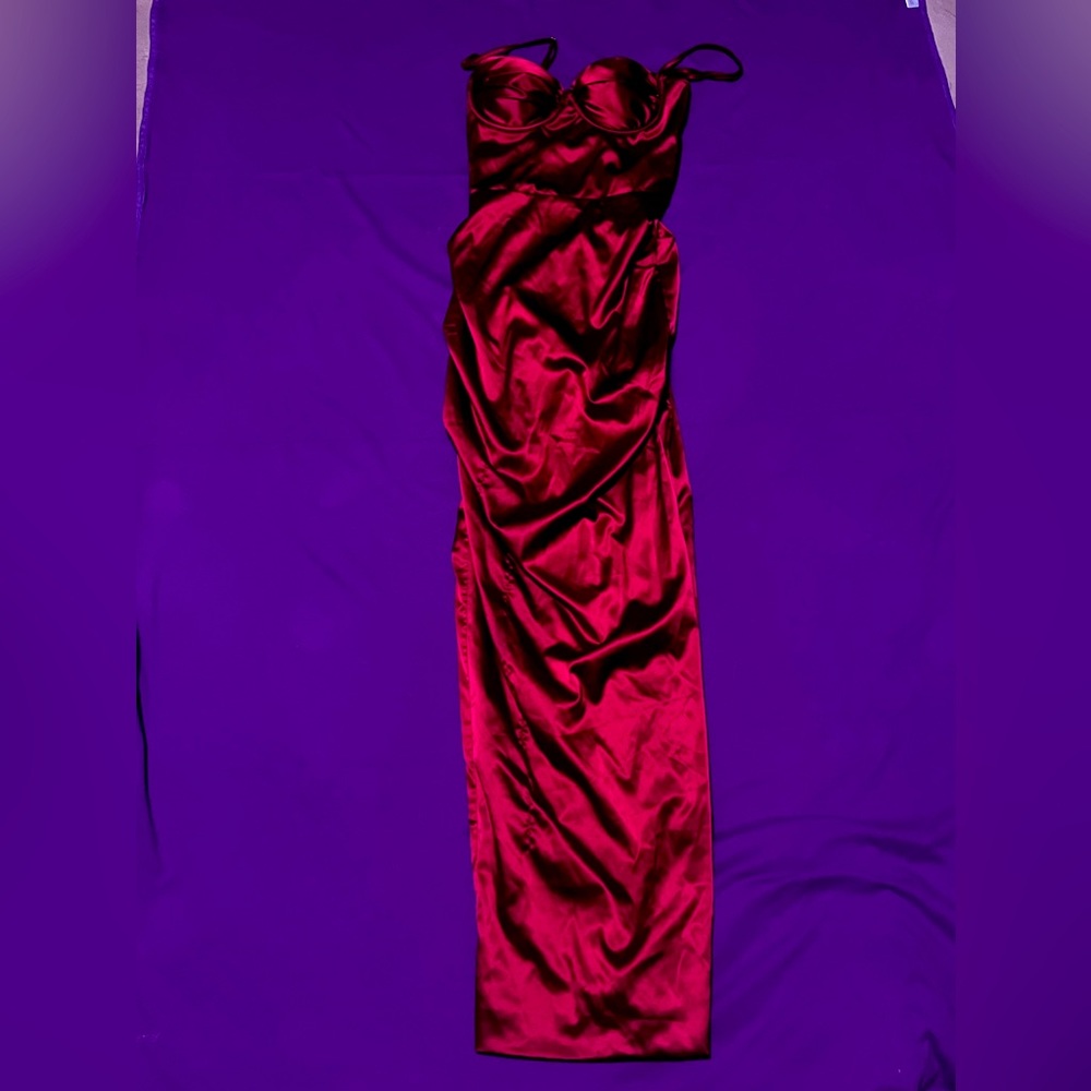 Red Satin Dress